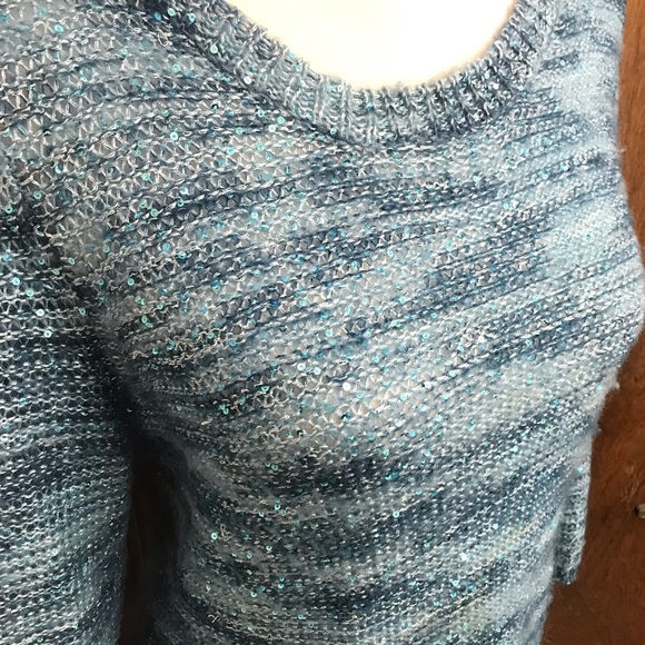 Brina & em Blue  Sweater with Sequins size L - Picture 5 of 8
